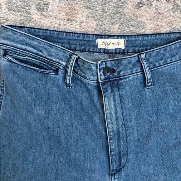 Madewell Medium Blue Wide-Leg Jeans - Picture 4 of 10